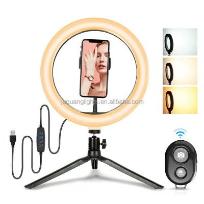 China Mini Factory Price 10inch Led Ring Light High Quality Mobile Sefie Ring Light with Desktop Stand for Youtube Video and Makeup for sale