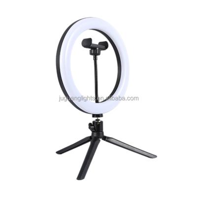 China Mini Amazon 10inch Table Video Usb Beauty Studio Photo Circle Lamp Dimmable Selfie Selfie Desk Led Ring Light for sale