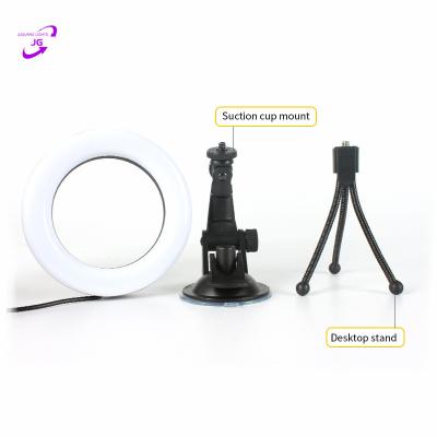 China Mini Best Small Ring Light for video conference mini 4.5inch portable Ring Light On 3 colors 2m power cable for video conference for sale