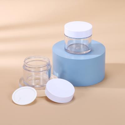 China Screw Cap Cosmetic Cream Jar PET Thick Wall Cream Storage Jars for sale