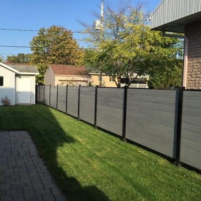 China Easy Installation 20*162 Mm Deep Wood Grain Plastic Composite Garden Fencing Board for sale