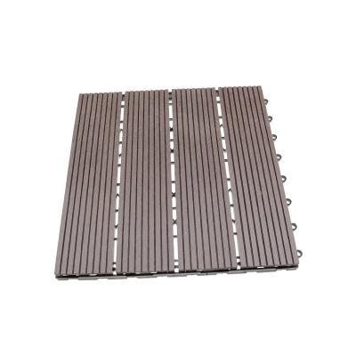 China Modern new design anti slip interlocking outdoor patio wpc decking tiles for sale