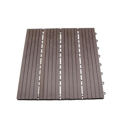 China Outdoor Terrace Balcony Floor Tiles Recyclable Interlocking Wood Plastic Composite Wpc for sale