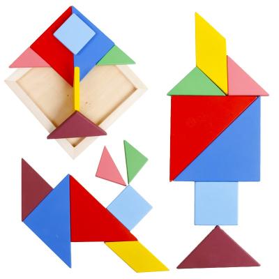 China 2020 new design color jigsaw puzzle education toy manufacturer direct selling environmental wooden puzzle toy children for sale