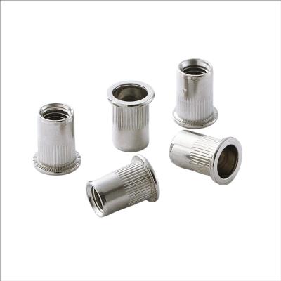 China China Fastener Factory Price Flat Head Rivet Nut Fastener Knurled Piece Heavy Industry Rivet Nut for sale