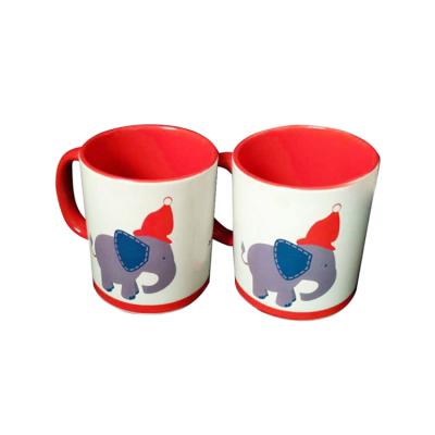 China Bestselling Disposable Make Your Own Tea Cup Ceramic Color Inside Elephant Transfer Dinner Cup For Gift Idea for sale