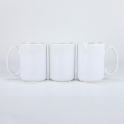 China Disposable Cheap Ceramic Sublimation Empty Mug 15oz Coffee Mugs White Printing Mug for sale