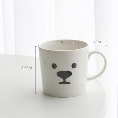 China 350M L2Oz Disposable Wide Mouth Round V Ceramic Cup Personalized Fine Bone China Cup for sale