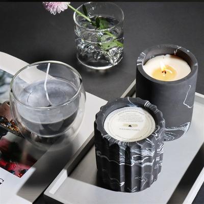 China Home Decoration Cement Candle Jar Empty Candle Container For Candle Making for sale