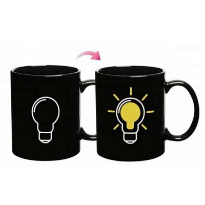 China Wholesale Disposable Creative Ceramic Heat Sensitive 11OZ Color Changing Magic Mug Gift for sale