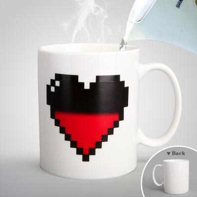 China Disposable Custom Heat Transfer Color Changing Mug Temperature Control Changing Magic Mug for sale