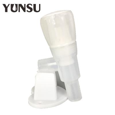 China Small Angle Handle Small Angle Valve Handle PP White Water Tap Transparent Plastic Non Return Sleeve Valve for sale