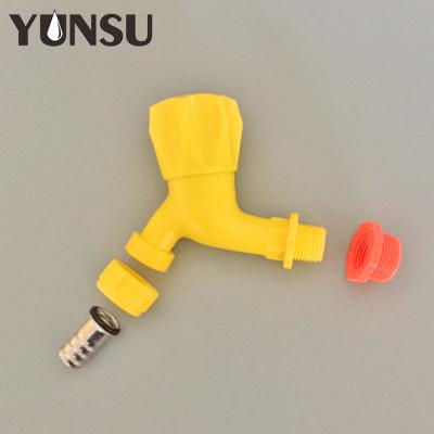 China Metered Faucets Yellow Ceramic Valve Core Water PP ABS Plastic Basin Faucet Faucet for sale