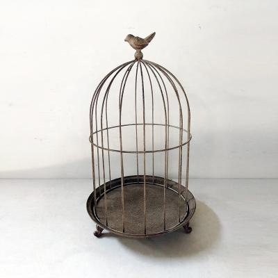 China CLASSIC decorative antique round vintage iron birdcage outdoor planter for sale