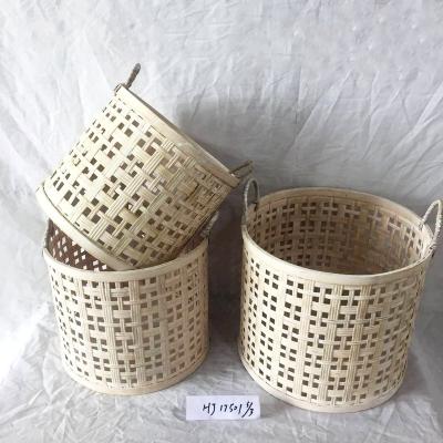 China Factory Price Sustainable Round Storage Bamboo Basket for sale