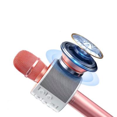 China PP+iron High Quality Portable Handheld Karaoke WS-858 Children's Toy With Speaker Wireless BT Microphone for sale