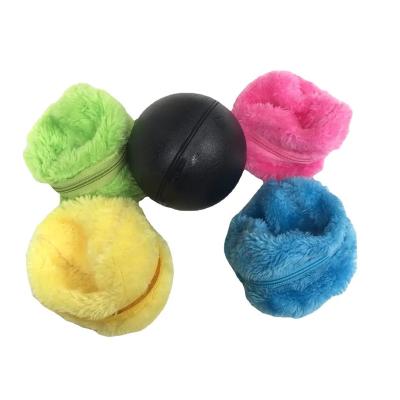 China Wholesale PP Broom Dog Electronic Automatic Roller Magic Microfiber Cat Ball Pet Plush Ball Toys for sale