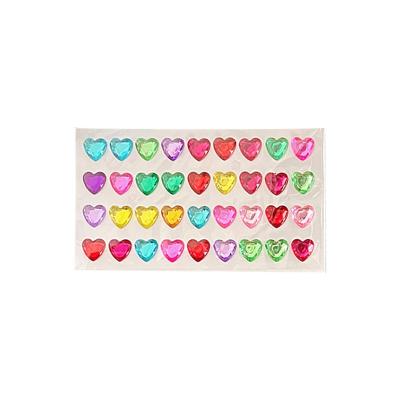 China 2023 Cartoon Factory Sale Crystal Diamond Rhinestone Sticker Heart 3D Gems Stickers For DIY for sale