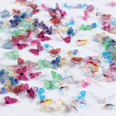 China Factory Sale 2023 Colorful Fantasy 3d Butterfly Nail Art Decorations Modern Acrylic Butterfly For Nail Decoration for sale