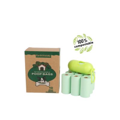 China Factory Direct Sales Stocked Leakproof Biodegradable Compostable Dog Poop Bag Flushable Dog Poop Waste Bag for sale