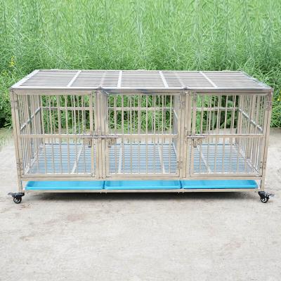 China Multi-Layer Stainless Steel Pet Cage Custom Size Large Modular Dog Cage Kennel for sale