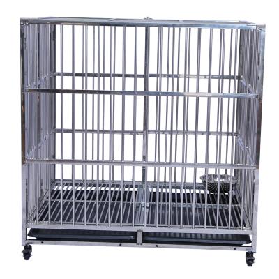 China Cheap Sustainable Small Stainless Steel Pet Cage Collapsible Dog Cage For Sale for sale