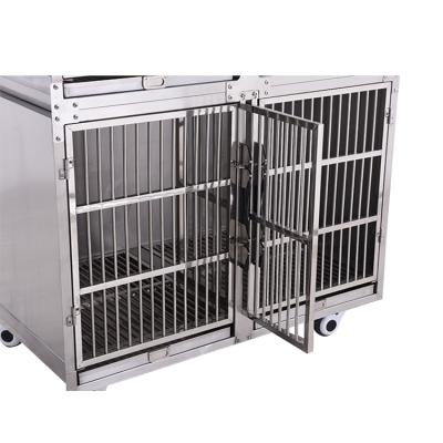 China Custom Viable Oxygen Metal Metal Hospital Pet Cage Dog Stainless Veterinary Cage for sale