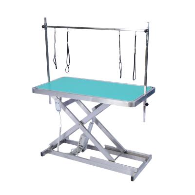 China Viable Pet Grooming Table Small Foldable Veterinary Folding Electric Dog Grooming Table With Led Lights for sale