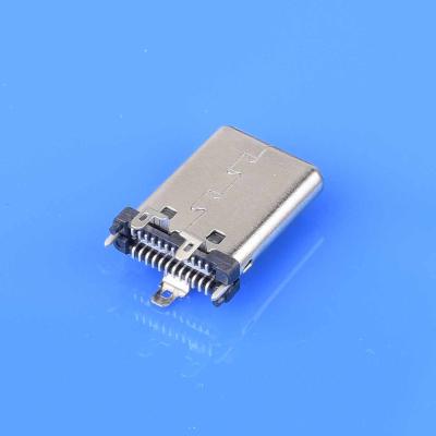 China USB TYPE C 24PIN Verticle Type with Positioning Foot Receptacle Overall Height  above PCB 11.15mm for sale