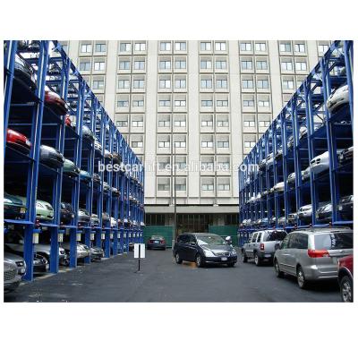 China 4 Post Quad Car Stack System Vertical Parking Equipment Vehicle Parking Lift Puzzle Parking 2000kg/3000KG for sale