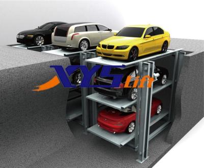 China 2 or 3 Tier Underground Car Stacker Garage System Pit Type Four Post 2000kgs-2500kgs for sale