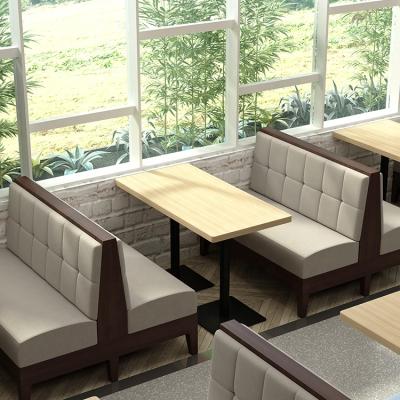 China Factory Supply (SP-CS116) Contemporary Restaurant Sofa Booth Seating Wooden Tables Dining Restaurant Sets for sale