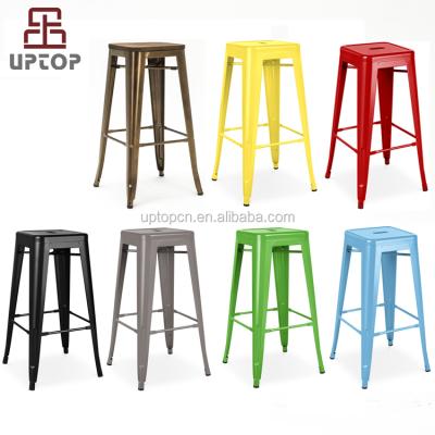 China Vintage Anti Aging Multi Color Kitchen Industrial Metal Bar Stool (SP-MC037) For Bar Furniture for sale