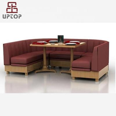 China Custom Leather Dining PANEL Restaurant Sofa U Shape Bench Seat (SP-KS240) for sale