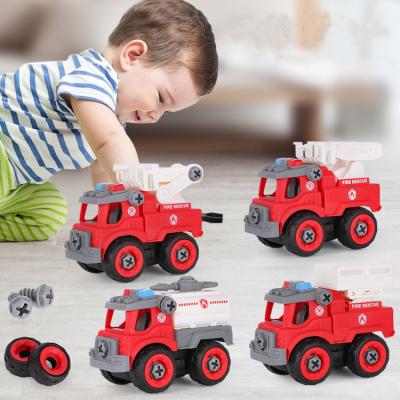 China Toy Factory Price Firefighting Model Children's Toy Diecast Car Can Be Assembled With Axle Pressing Toy Car for sale