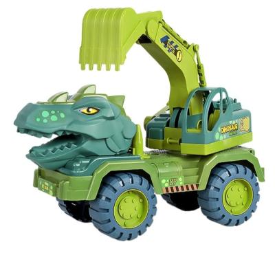 China Friction Toy Cheap Price Dinosaur Digging Truck Toys Excavator Monster Vehicle Toy For Kids for sale