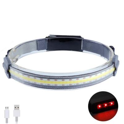 China Convenient Working Amazon Cob Led Elastic Head Band For Rechargeable Headlight Strip Flashlight Headband Headlamp for sale