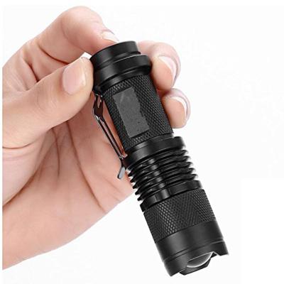 China LED Camping Flashlight Mini Zoomable Flashlight Tactical Portable Torch 14500 Battery LED Lantern for sale