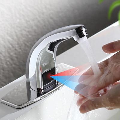 China Sense Faucets Touchless Automatic Faucet Bathroom Basin Faucet Electric Motion Sensor Taps Electronic Sensor Automatic Faucet for sale