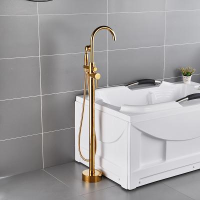 China With Free Bathtub Faucet Set Shower Mixer Taps Bathroom Water Faucets Bath Showers Gold Floor Tub Shower Faucets Slide Bar Bathtub Shower Faucets for sale