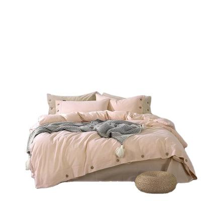 China Graceful Design Anti-static Color 15% 85% Pure Linen Cotton Blending Home Set Bedding Material for sale