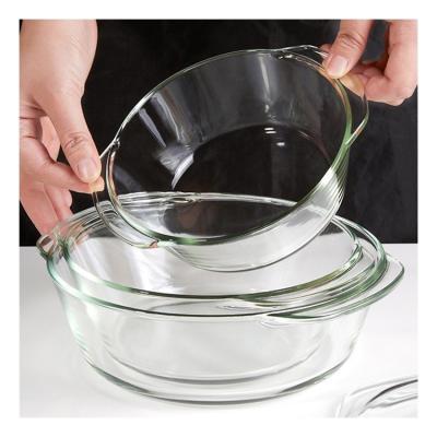 China Sustainable Professional Pyrex Glass Casserole Supplier China Glass Bowl Cookware Huge Pot for sale