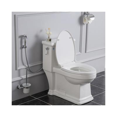 China Hot Selling Traditional Double-Flow Ceramic Siphon Integrated Double Lavatory Toilet for sale