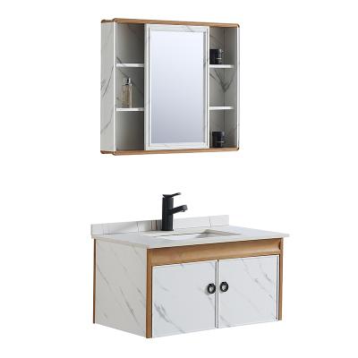 China Factory Supply Modern Design Carbon Fiber Bathroom Cabinet Modern Bathroom Cabinet With Mirror for sale