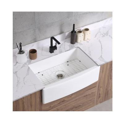 China Without faucet the best quality modern ceramic modern kitchen sink suitable for single kitchen sink for sale