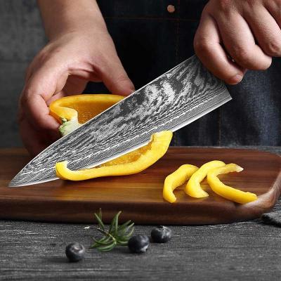 China New Viable Custom Black Classic Master Chefs Damascus Knife Handle Cutting Knives Amazon Group of Ten 8 Inch Japanese Great Chefs Smart Knives for sale