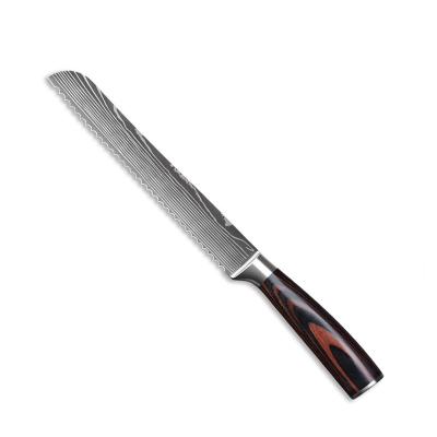 China Viable Factory Wholesales OEM Premium Quality Kitchen Knife Set 8pc Damascus Stainless Chef Knife Set Serving Carving Sets for sale