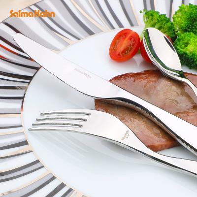 China Viable Custom Logo Restaurant Cooking Cheap Silver Rose Gold Spoon Fork Knife Set Vintage 18/10 Stainless Steel Cutlery Set Flatware for sale