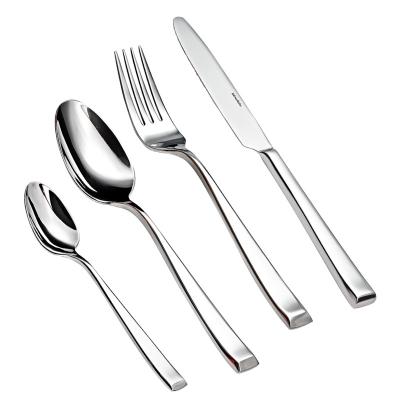 China Viable Professional Wholesale New Silver Stainless Steel Modern Utensils Serving Dinner Gold Flatware Luxury Gift 4 Pcs Set Of Flatware for sale