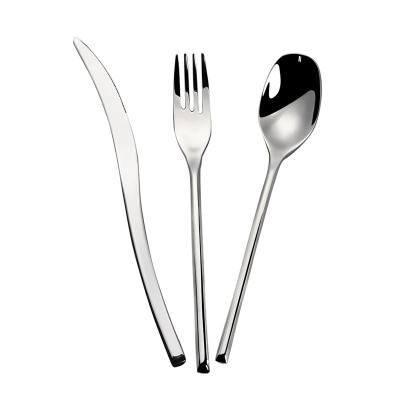 China Sustainable OEM Factory Middle East Dinnerware Silver Black Luxury Rose Gold Flatware Forks Stainless for sale